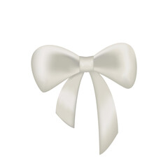 Vector illustration of a silver bow, realism.