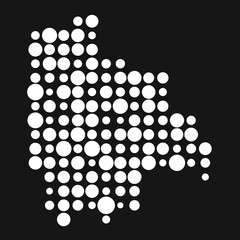 Bolivia Silhouette Pixelated pattern map illustration