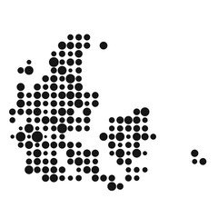 Denmark Silhouette Pixelated pattern map illustration