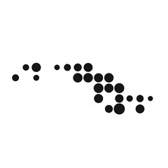 Cuba Silhouette Pixelated pattern map illustration