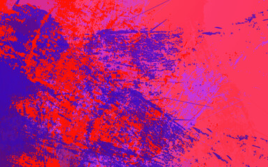 Abstract grunge texture blue and red color background