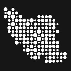 Iran Silhouette Pixelated pattern map illustration