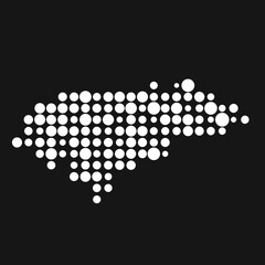 Honduras Silhouette Pixelated pattern map illustration