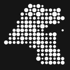 Kuwait Silhouette Pixelated pattern map illustration