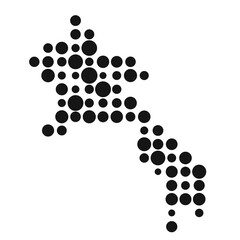 Laos Silhouette Pixelated pattern map illustration
