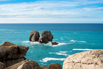 Paisaje del Mar Cant&aacute;brico. Costa Quebrada norte de Espa&ntilde;a	