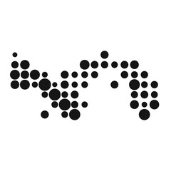Panama Silhouette Pixelated pattern map illustration