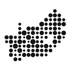 South africa Silhouette Pixelated pattern map illustration