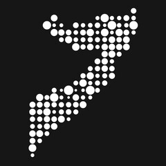 Somalia Silhouette Pixelated pattern map illustration