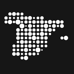 Spain Silhouette Pixelated pattern map illustration