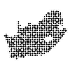 South africa Silhouette Pixelated pattern map illustration