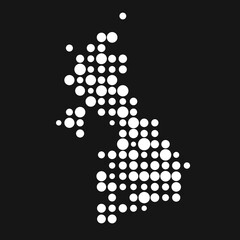 United kingdom Silhouette Pixelated pattern map illustration