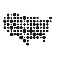 United states Silhouette Pixelated pattern map illustration