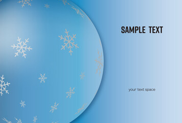 フレーム素材　雪の模様の透明球