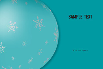 フレーム素材　雪の模様の透明球