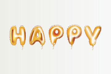 Cartoon vector illustration of Happy word