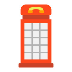 Telephone Booth Flat Icon
