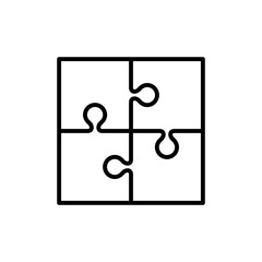 Puzzle icon vector logo design template