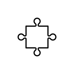 Puzzle icon vector logo design template