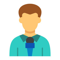 Journalist Flat Icon
