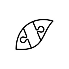 Puzzle icon vector logo design template