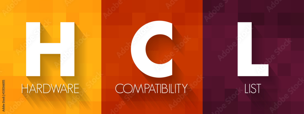 Aufkleber hcl - hardware compatibility list is a database of hardware models and their compatibility with a ce