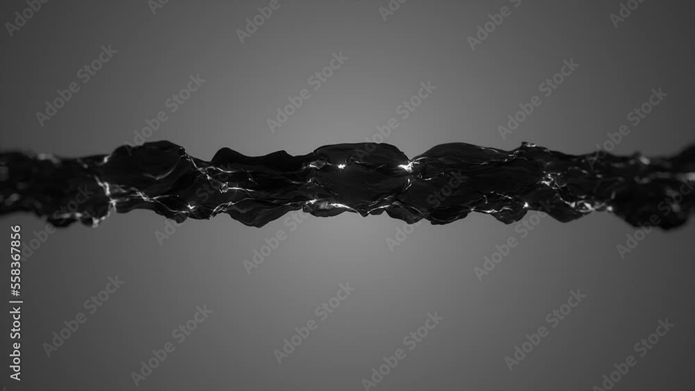 Poster black water flowing texture animation loop/ 4k animation of an abstract black water fx flowing textu