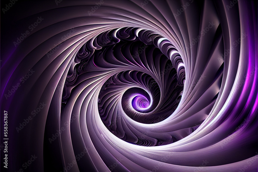 Poster abstract swirl tunnel with purple light on a background pattern textured for design.