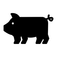 pig glyph icon