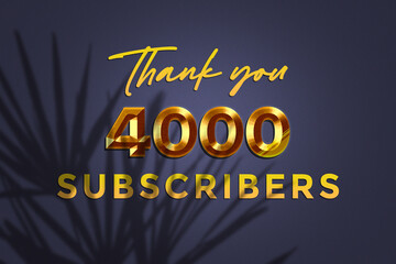 subscribers celebration greeting banner with Golden Design
