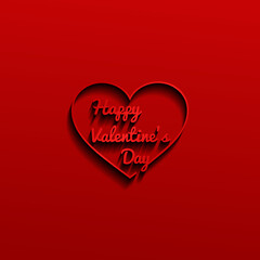 Happy Valentine's Day Banner Greeting Card with glossy colors and elegant graphic design