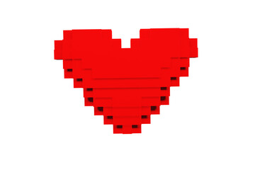 Fototapeta premium broken heart with broken wall Heart health icon, cartoon ,3D, 