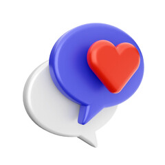 3d chat bubble comment icon illustration render