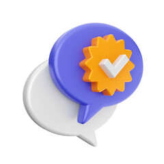 3d chat bubble comment icon illustration render