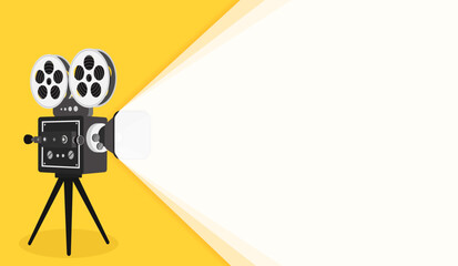 Movie time concept. Cinema banner design