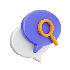 3d chat bubble comment icon illustration render