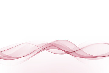 Abstract vector wave flow on white background, design element.