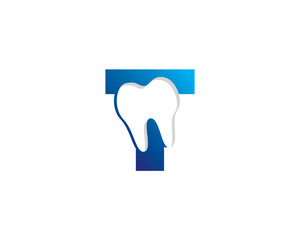 Letter T And Tooth Logo Icon 002