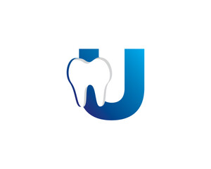 Letter U And Tooth Logo Icon 002