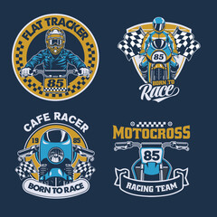 Naklejka premium Set of Motorcycle concept Badge