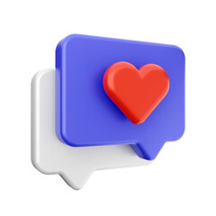 3d chat bubble comment icon illustration render