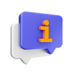 Fototapeta premium 3d chat bubble comment icon illustration render