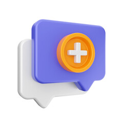 Obraz premium 3d chat bubble comment icon illustration render
