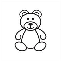 Obraz na płótnie Canvas teddy bear icon, vector, illustration