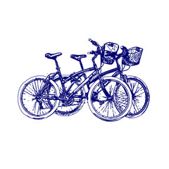 Obraz na płótnie Canvas sketch of a bicycle image with a transparent background