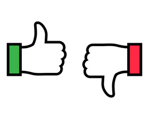 Like and Dislike Icons transparent png, for feedback, review, recommend on social media marketing, ad, blog , ui, ux, app. Like and Dislike button sign. Thumbs up and thumbs down icon.