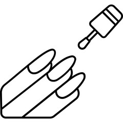 Nail painting Vector Icon

