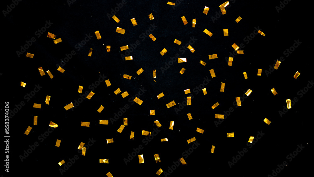 Poster Abstract golden ribbon particle pattern for background and overlay