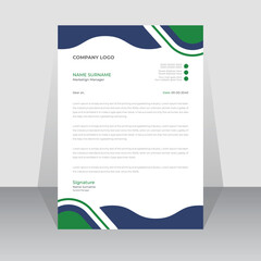 Corporate business letterhead design template with A4 vector layout