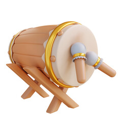  3D Illustration Islamic drums